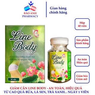 Giảm cân Line BODY – Hiệu quả, an toàn, detox đẹp da - Hỗ trợ tăng cường chuyển hóa chất béo, hỗ trợ giảm béo – Hộp 40V
