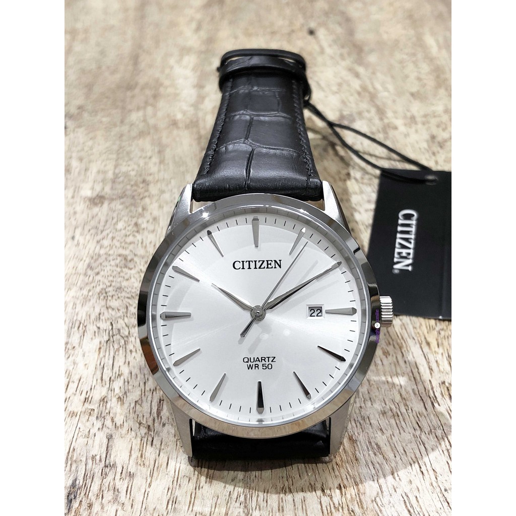 Đồng hồ nam Citizen Quartz wr50 White Dial BL5000-10A