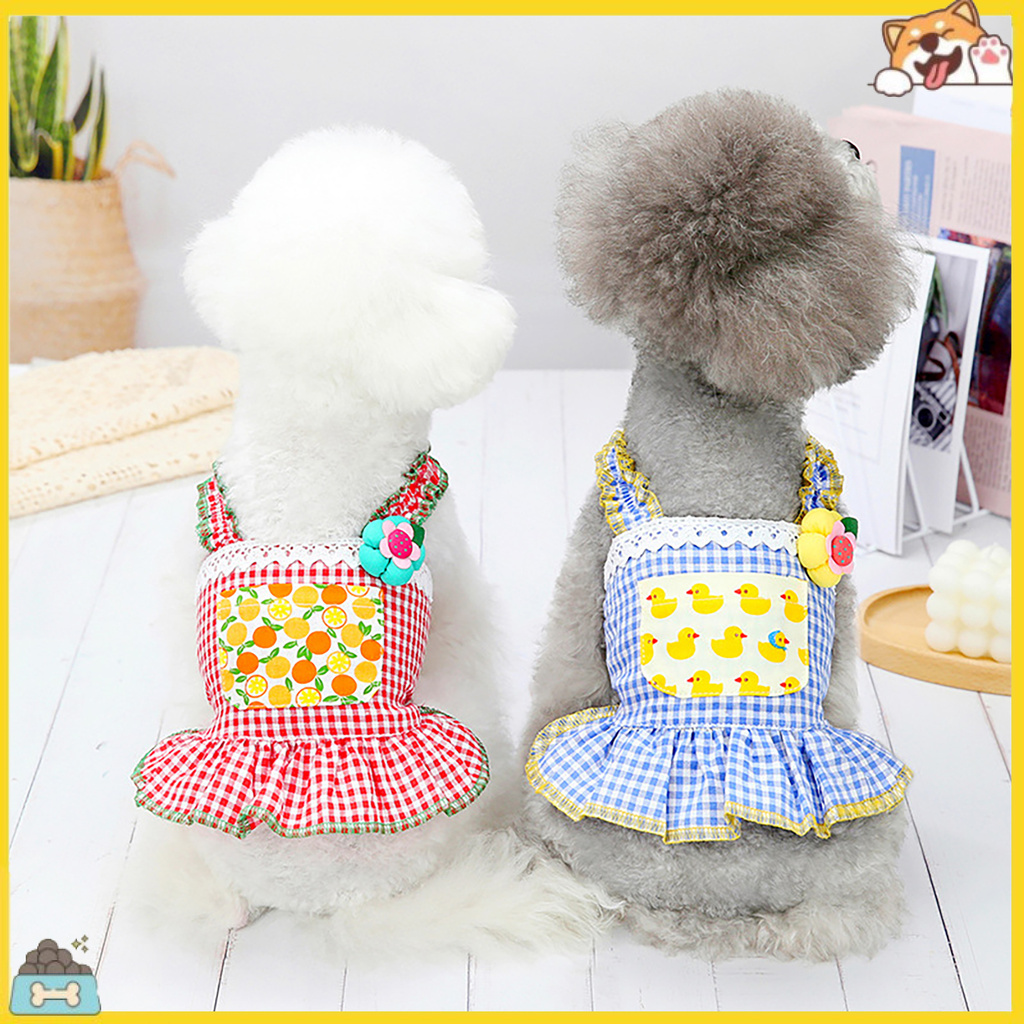 Váy kẻ sọc caro đáng yêu cho thú cưng