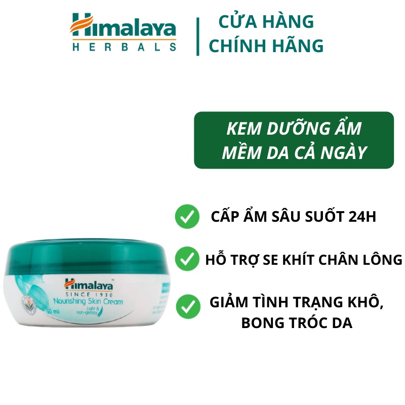 Kem dưỡng ẩm cho da mềm mịn Himalaya Nourishing Skin Cream 50ml