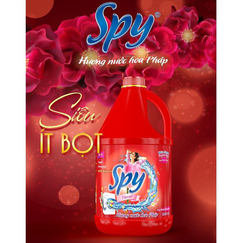 Nước giặt xả SPY đỏ cho máy giặt cửa ngang – dung tích 3,5L và 4,5L