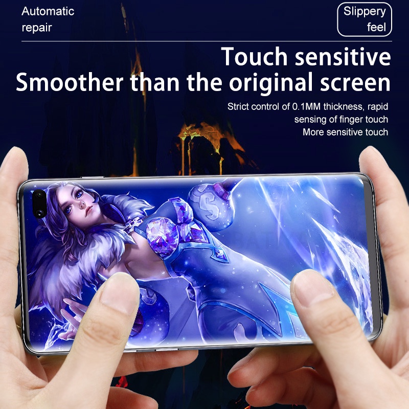 Set 4 Miếng Dán Hydrogel 9D Bảo Vệ Màn Hình Cho Samsung Galaxy S10 S20 S9 S8 Plus S7 S21 Ultra Note 20 9 10