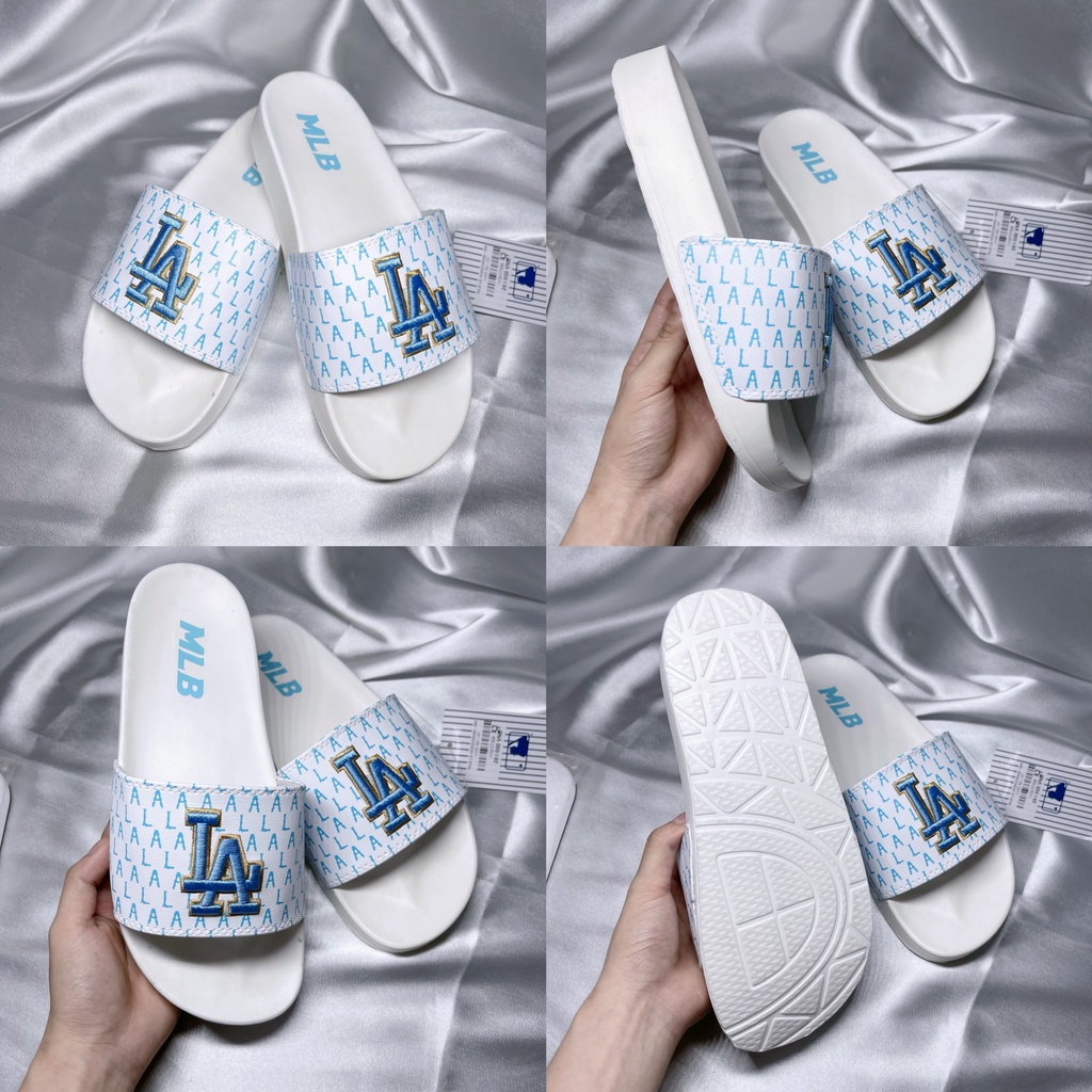 Dép MLB LA Monogram unisex thời trang, mang êm chân, đế bền, BH 1 năm,  BG HOUSE