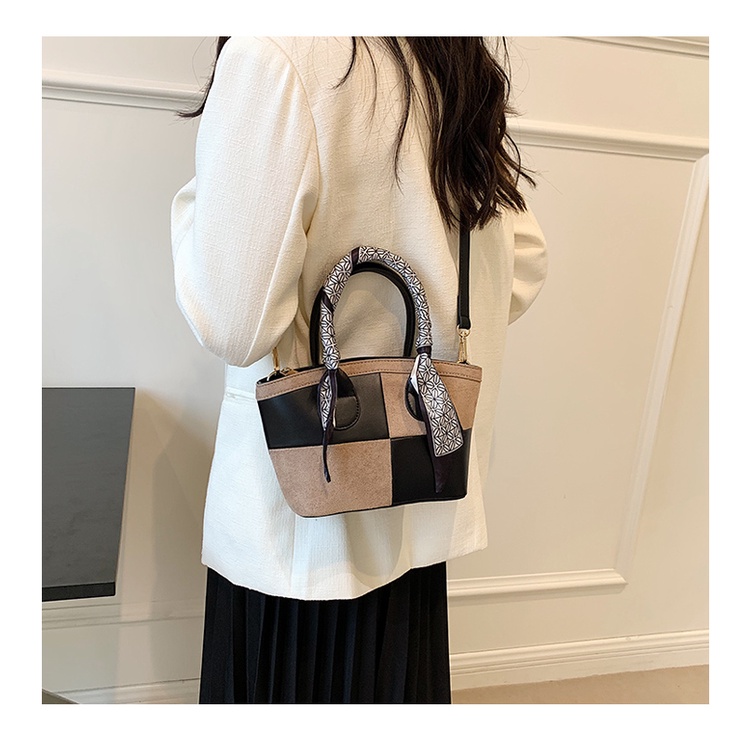 Túi Xách tote Màu Tương Phản Thời Trang Thu Đông Cho Nữ