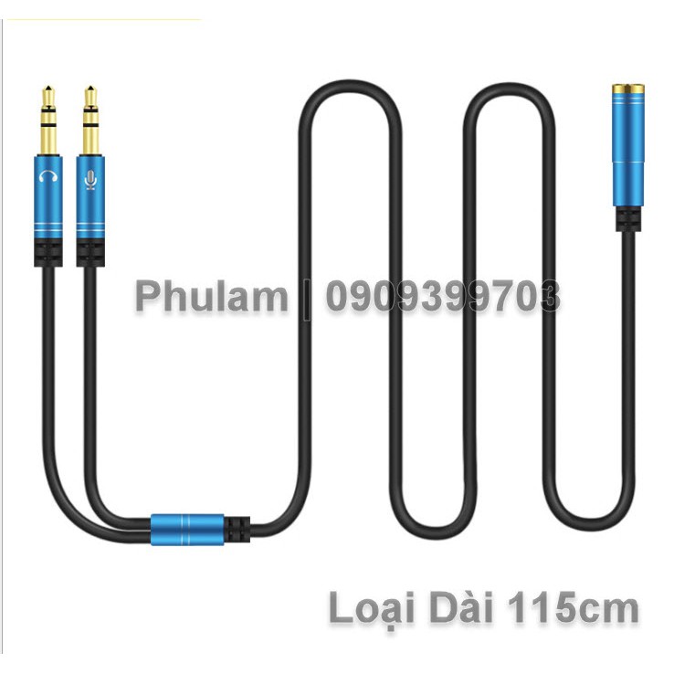 [HCM] Dây 2 đầu Jack loa 3.5 chuyển tai nghe phone thành loa và mic máy tính / gộp audio và mic 3.5 ra tai nghe