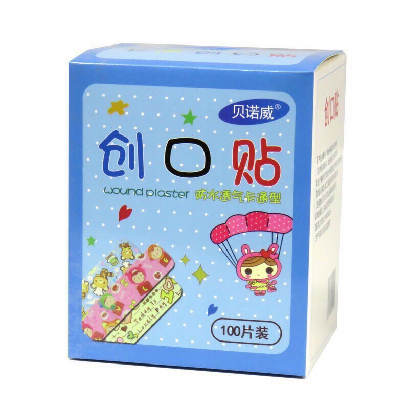 Hộp 100 Chiếc Băng Gâu Cá Nhân Dễ Thương Chống Nước Dính Chắc