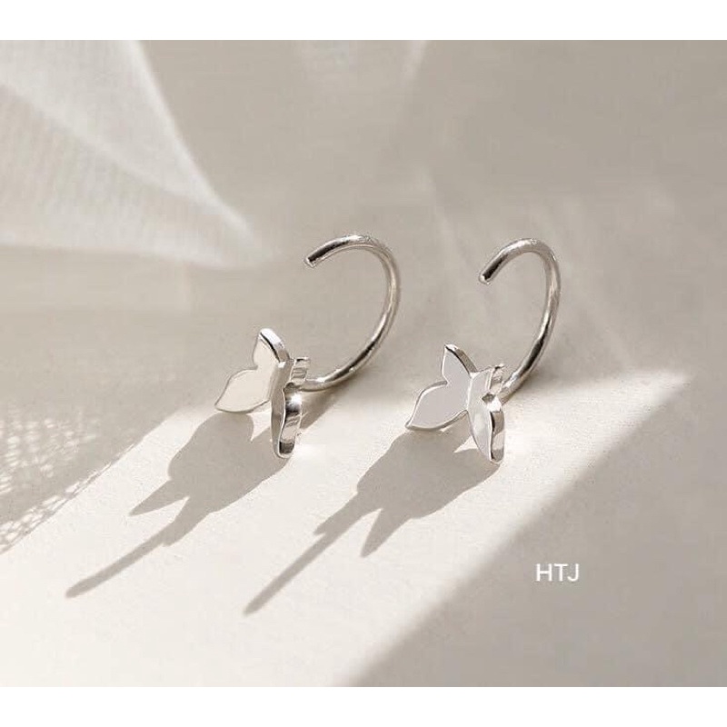 Bông Tai Bạc Nữ Dáng Móc Câu Kẹp Vành Không Gây Đau Tai - Trang sức Vàng Bạc Hoà Thảo