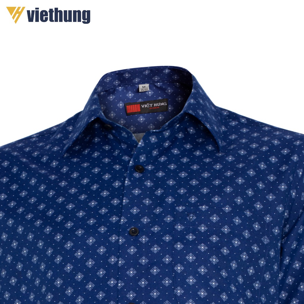 Áo Sơ Mi Ngắn Tay VIỆT HƯNG Chất Vải Kate Tổng Hợp Thấm Hút Mồ Hôi Thiết Kế Dáng Suông Cổ Điển Họa Tiết Đơn Giản | BigBuy360 - bigbuy360.vn