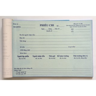 Phiếu thu/ Phiếu Chi Hành Chính 3 Liên 150 tờ (Combo 10 cuốn)