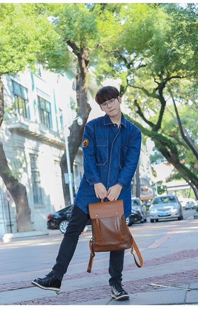 Balo da Three - Box Unisex chính hãng