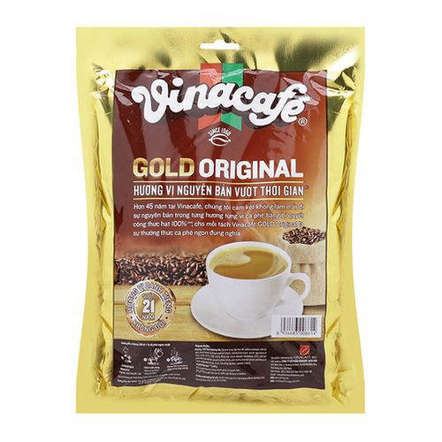 Cà Phê Hòa Tan 3 Trong 1 Gold Original Vinacafé Bịch 24 Gói