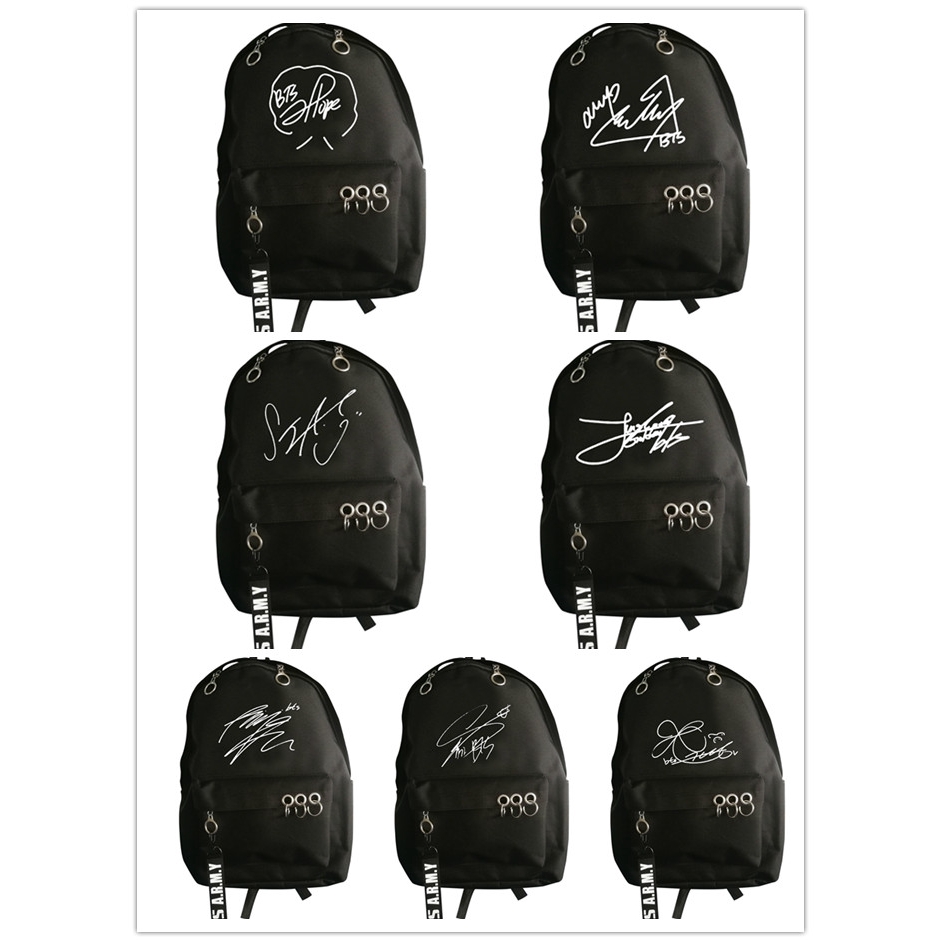 Ba Lô Vải Bố In Hình Nhóm Nhạc Bts