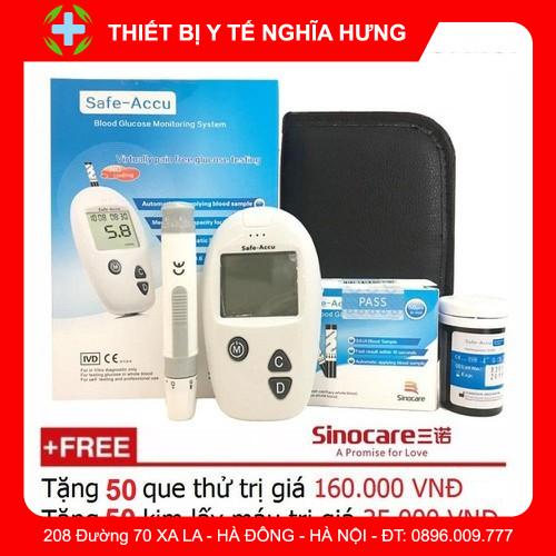 Máy Đo Đường Huyết Safe - Accu Chính Hãng SINOCARE [Bảo Hành Trọn Đời]