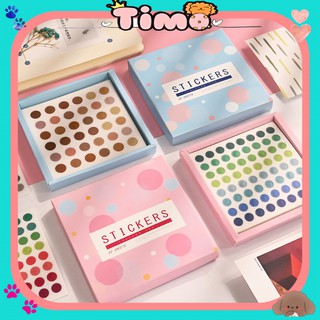Sticker tròn cute hình dán sổ tay mũ bảo hiểm washi tape dụng cụ bullet journal TIMO ST19