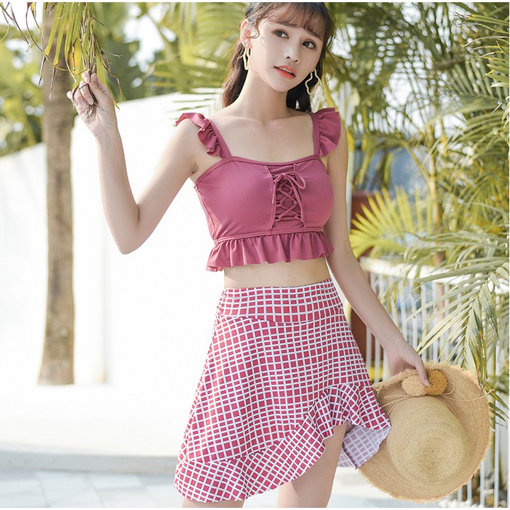 Bộ Đồ Bơi Nữ Phong Cách Hàn Quốc - Bikini Áo Tắm | BigBuy360 - bigbuy360.vn