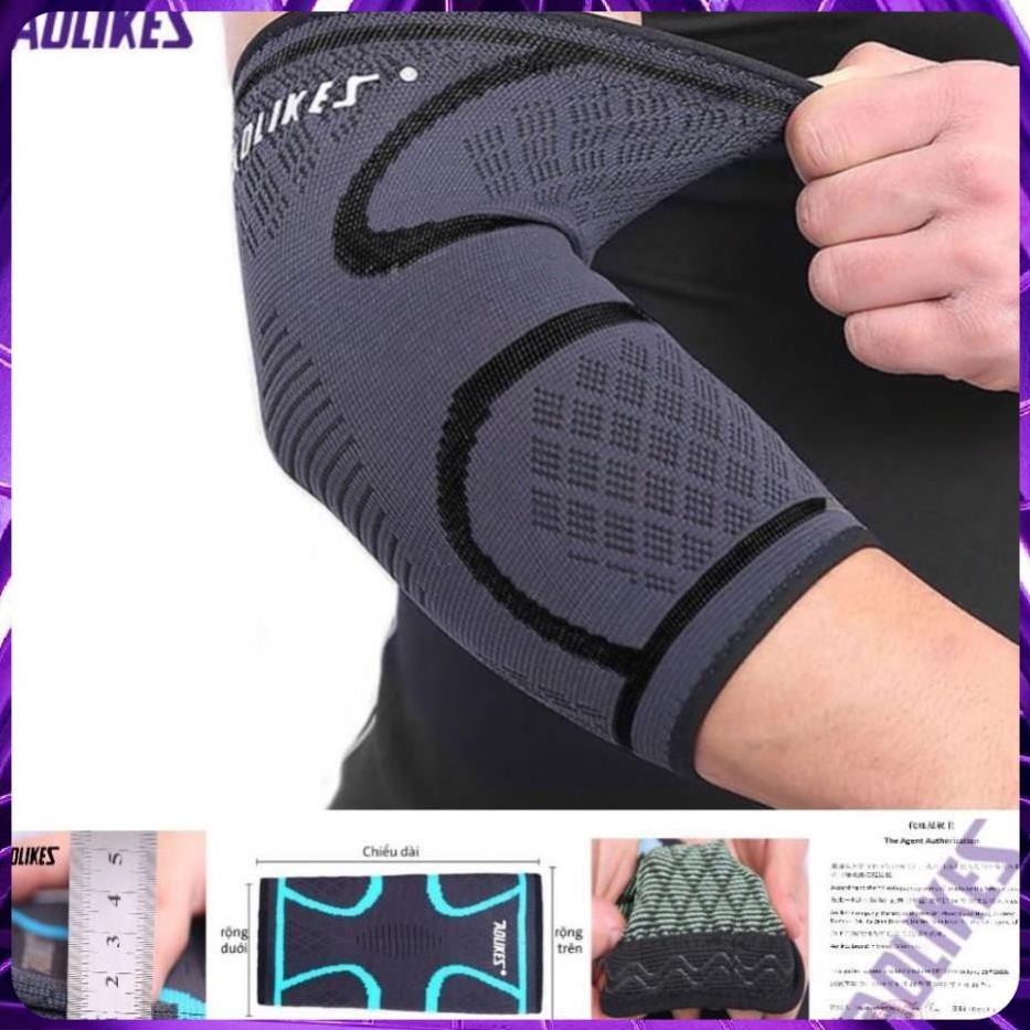 Đai khuỷu tay Aolikes hz 7547 băng quấn bảo vệ bắp cánh tay bó ống thể thao gym yoga bóng bàn rổ tennis cầu lông