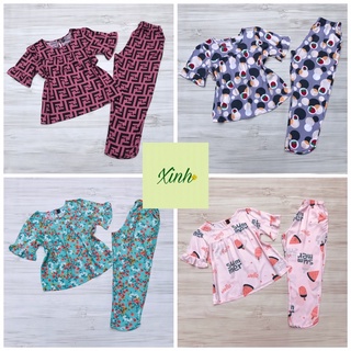 Đồ Bộ Nữ Tole Lanh VNXK Quần Dài Tay Lỡ
