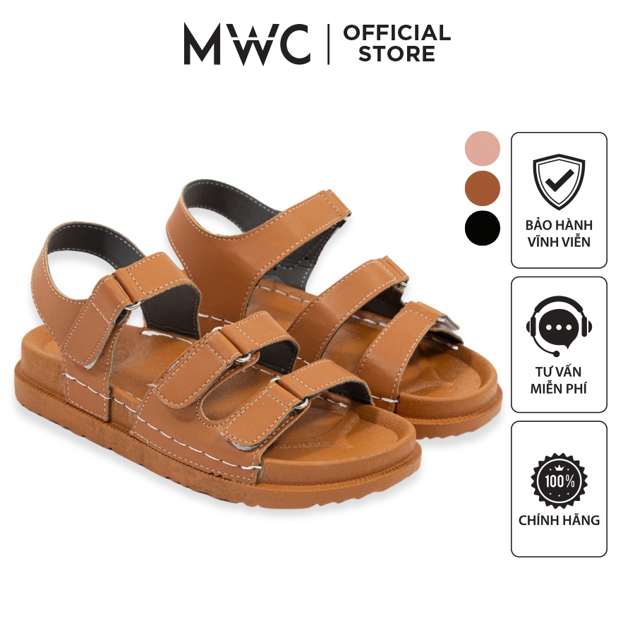 Giày MWC 2903 - Giày Sandal Đế Bánh Mì, Giày Sandal Quai Ngang Đế Bánh Mì Trẻ Trung