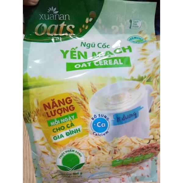 Ngũ cốc Yến mạch Ít Đường Xuân An 400g(25gx16gói)