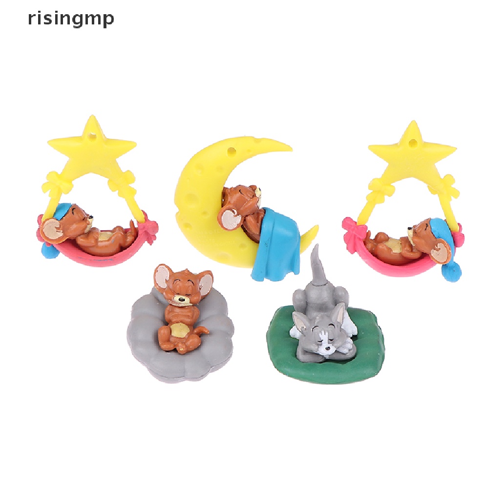 Set 5 Mô Hình Mèo Và Chuột Mini Dễ Thương Dùng Trang Trí ♨Trên đó