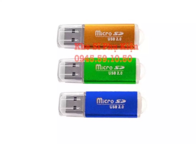 Đầu đọc thẻ nhớ Micro SD 2.0 Vỏ nhôm, Có Led Báo Tín Hiệu