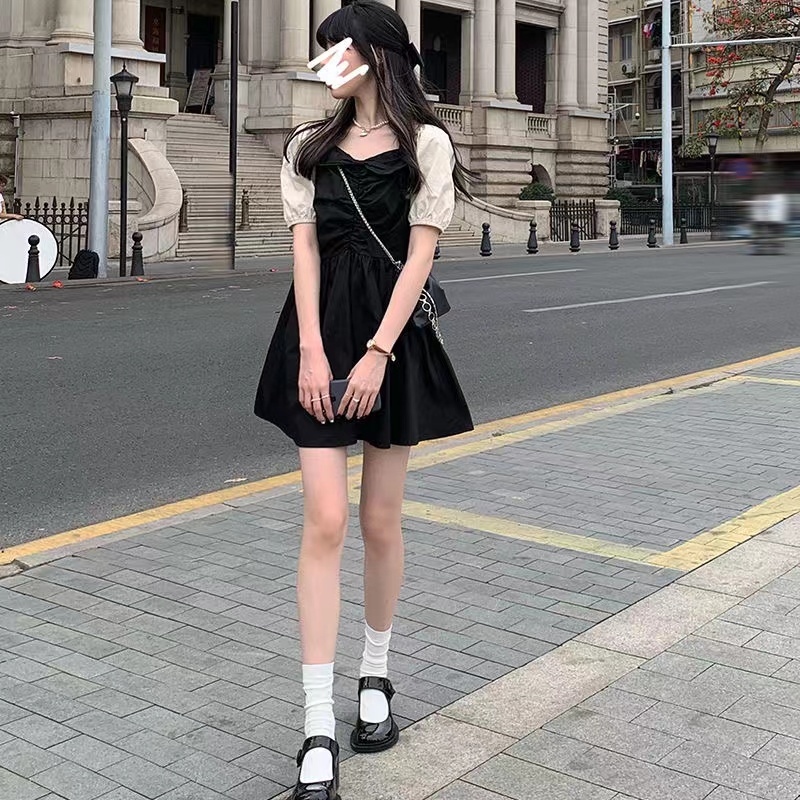 đầm đen đầm bigsize nữ đầm tay phồng đầm nữ đầm vintage đầm dự tiệc sang trọng váy cổ v đầm hở lưng váy nữ xinh váy đi chơi đầm khoét eo đầm công sở