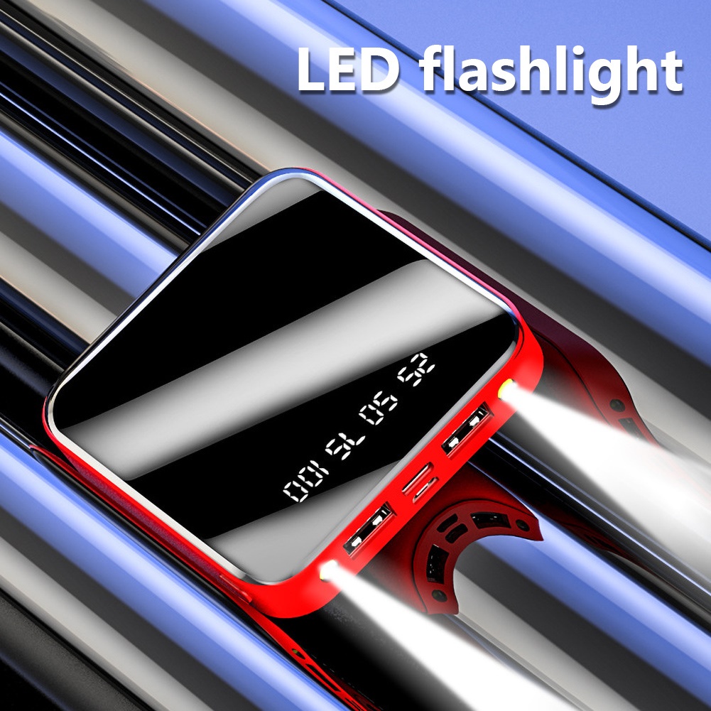 Cục Sạc Dự Phòng Hai Cổng USB Có Đèn LED 10000/20000mAh Mang Đi Tiện Dụng