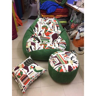 🍀 Vỏ + Lót ghế lười hạt xốp Sofa - ( không kèm hạt xốp )🍀