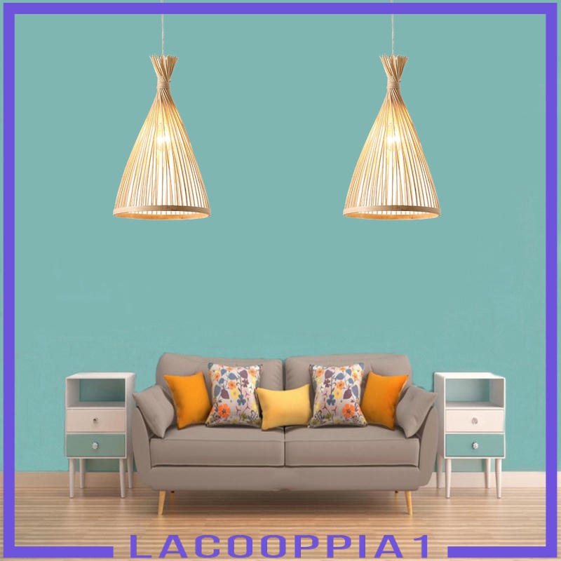 [LACOOPPIA1] Bamboo Ceiling Pendant Light Hanging Lamp Teahouse Hotel Lighting