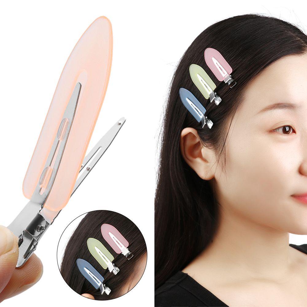Set 4 Kẹp Tóc Không Để Lại Dấu Màu Sắc Kẹo Ngọt Trong Suốt