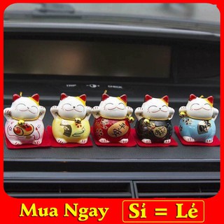 Bộ tượng ngũ mèo thần tài may mắn phúc lộc