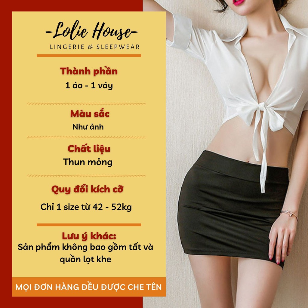 Cosplay thư ký cô giáo sexy - Đồ ngủ cosplay sexy gợi cảm LOLIE HOUSE - CP21