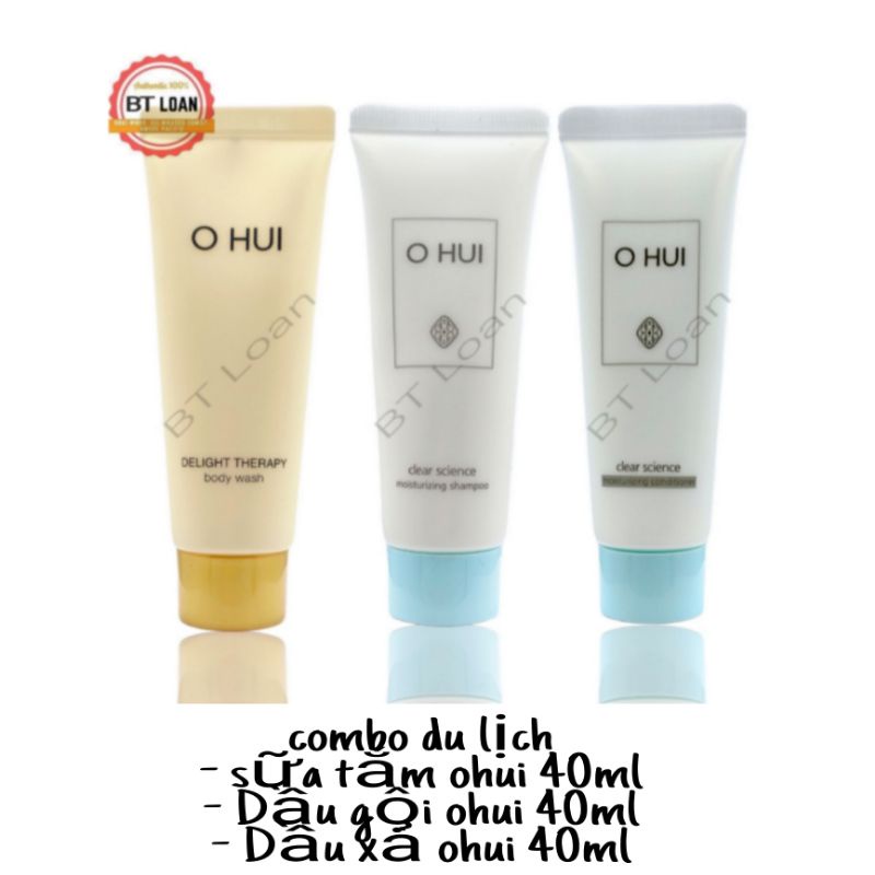 combo du lịch ohui 3 tuýp chăm sóc cơ thể , sữa tắm , dầu gội , dầu xả ohui tiện lợi và tiết kiệm