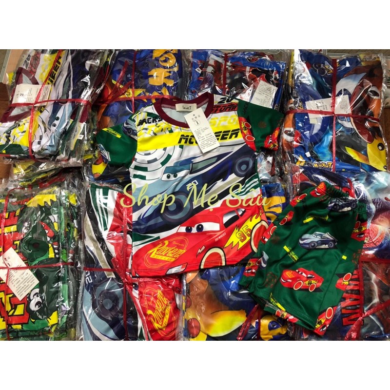 {6-16kg} Bộ thun lạnh 3D siêu anh hùng bé trai size nhí