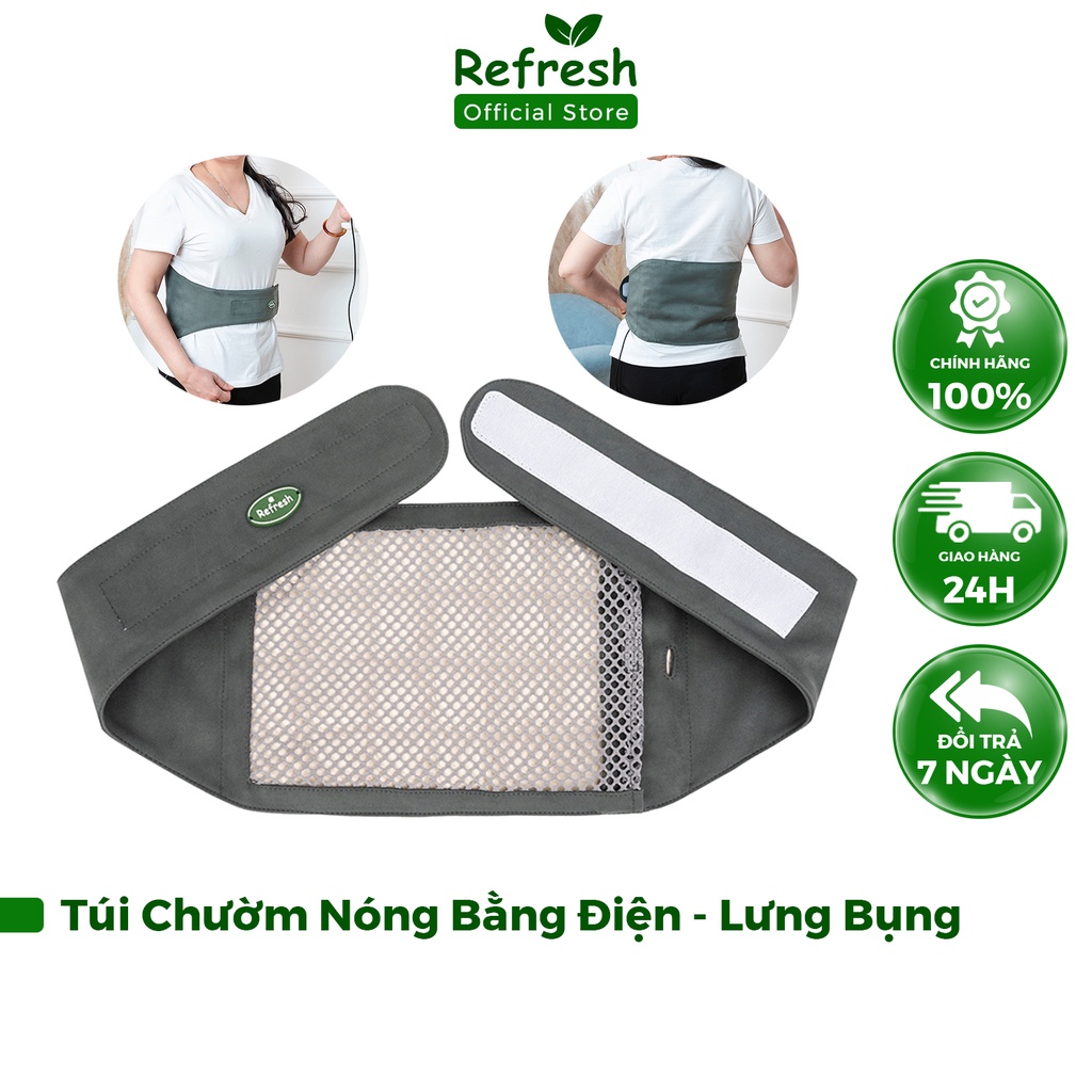 Túi Chườm Nóng Thảo Dược Dùng Điện REFRESH Giảm Đau Lưng , Đau Hông, Đau Bụng Kinh Giảm Mỡ Bụng, Giãn Cơ