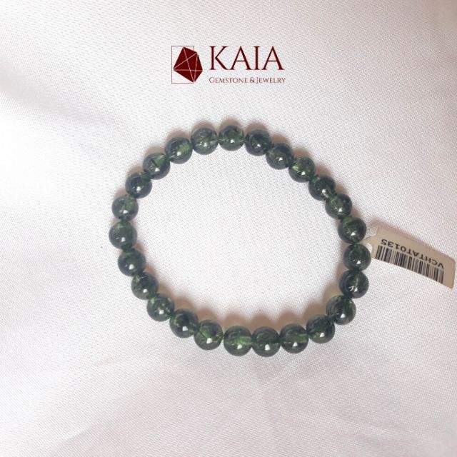 KAIA - Vòng tay phong thủy thạch anh tóc xanh 6-7li VIP