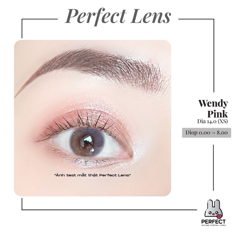 Lens Mắt , Kính Áp Tròng WENDY PINK Có Độ Cận và Không Độ , DIA 14.0 , Cho Mắt Nhạy Cảm Giá Sale