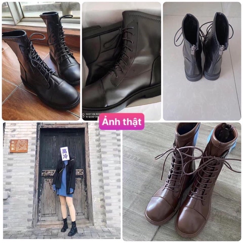 BOOT DA NỮ CÓ KHOÁ KÉO SAU SIÊU HOT