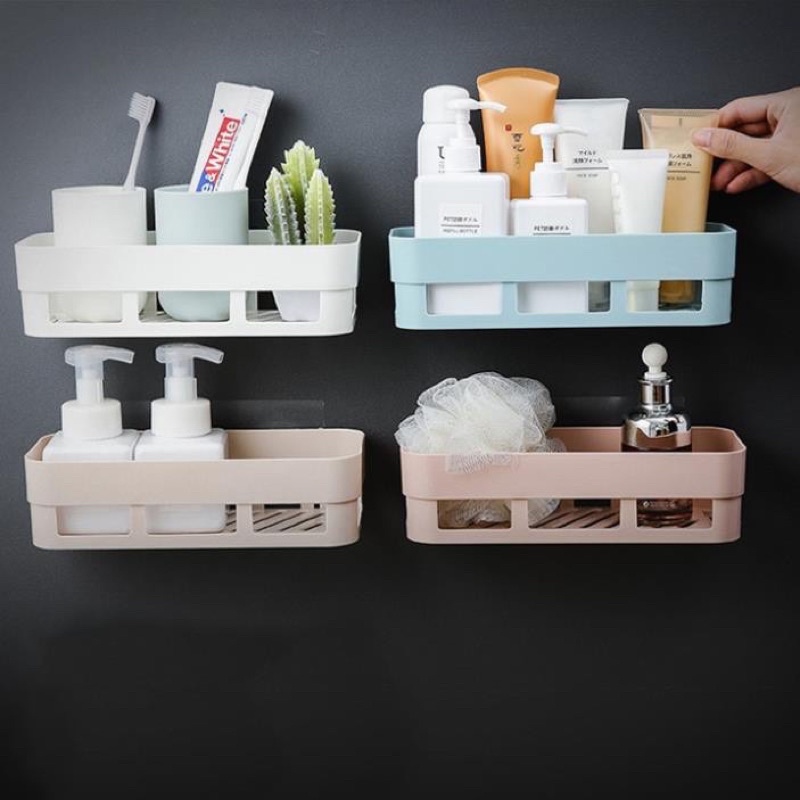 KHAY KỆ NHỰA DÁN TƯỜNG HÌNH CHỮ NHẬT