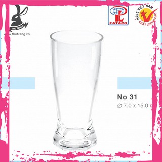[Mẫu Mới]Ly Uống Bia No31 Nhựa Trong Acrylic Cao Cấp Fataco Việt Nam