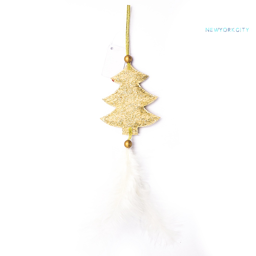 Phụ Kiện Treo Trang Trí Cây Thông Giáng Sinh Hình Ngôi Sao Trái Tim Lông Vũ Trọng Lượng Nhẹ Tái Sử Dụng Đ