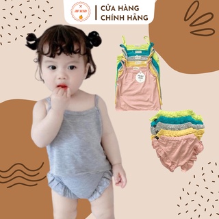 Bộ 2 Dây Cho Bé 💖 Bộ 2 Dây Quần Chip Bèo Chất Thun Lạnh Siêu Mềm Mịn Mát Cho Bé Gái .