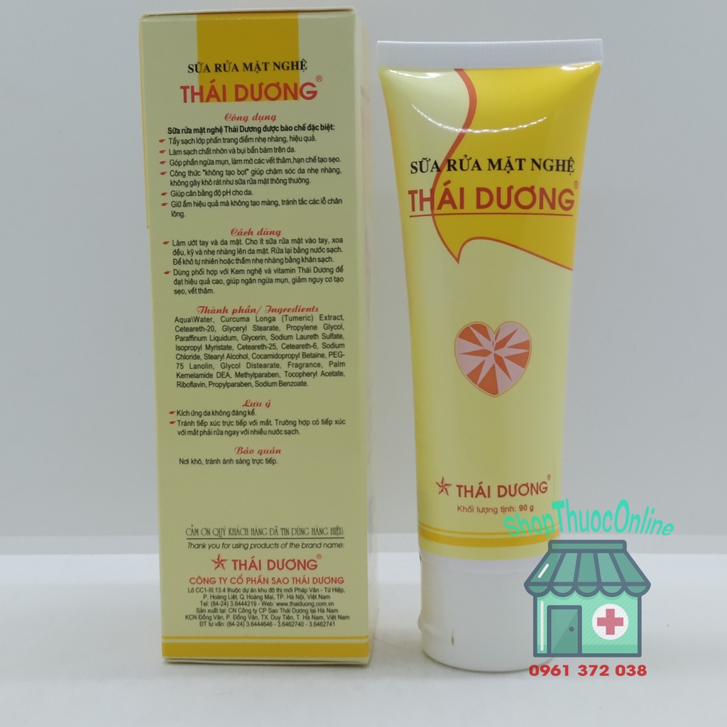 SỮA RỬA MẶT NGHỆ THÁI DƯƠNG tuýp 90g