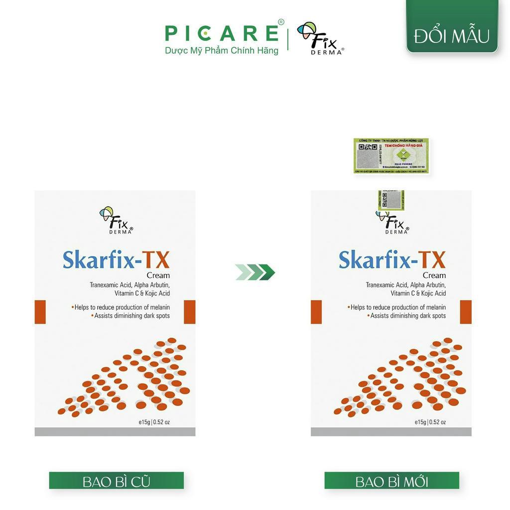 Kem dưỡng da mờ thâm, nám, tàn nhang Fixderma Skarfix -TX Cream 15g