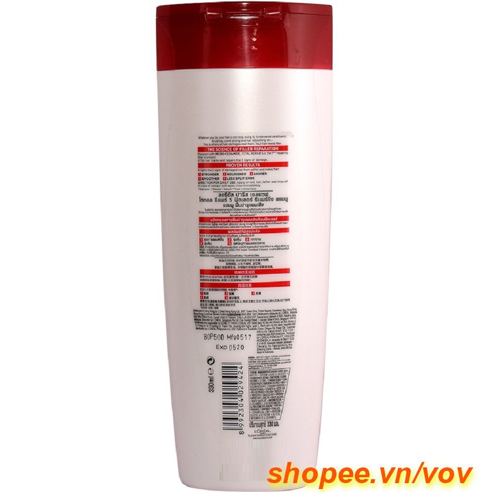 Dầu Gội 330ml Phục Hồi Tóc L'oreal Elseve Total Repair 5 Conditioner, Chính Hãng.