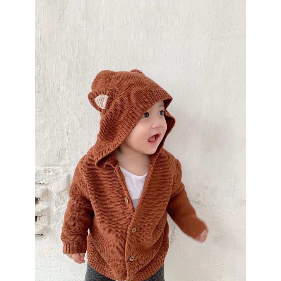 Áo cardigan gấu nâu HM