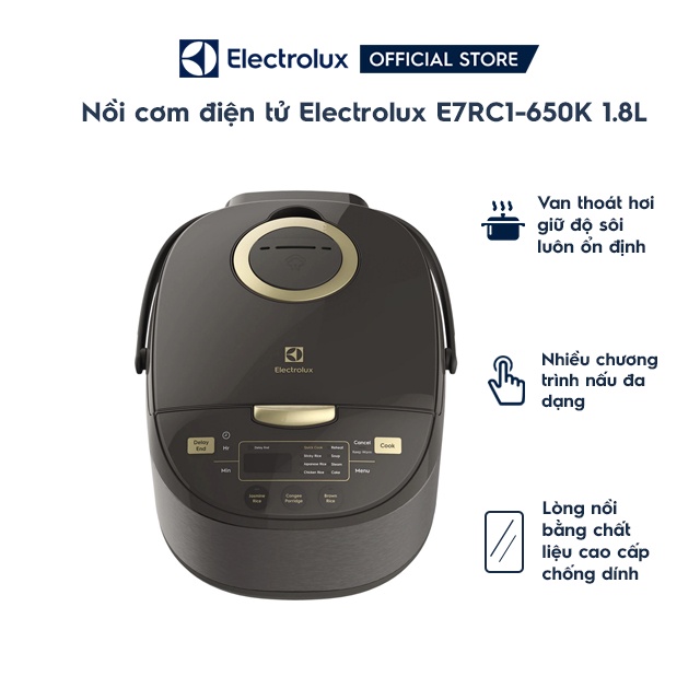 Nồi cơm điện tử Electrolux E7RC1-650K 1.8L ( NEW )