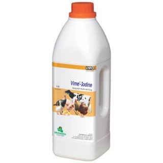 [ 1 lít] Tẩy trùng vết thương cho heo, trâu bò, gia cầm, chó mèo Vime-Iodine
