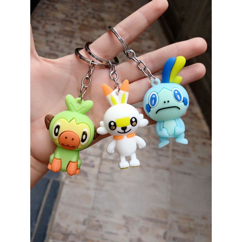 Móc khóa thú nuôi dễ thương ( Grookey, Scorbunny, Sobble )