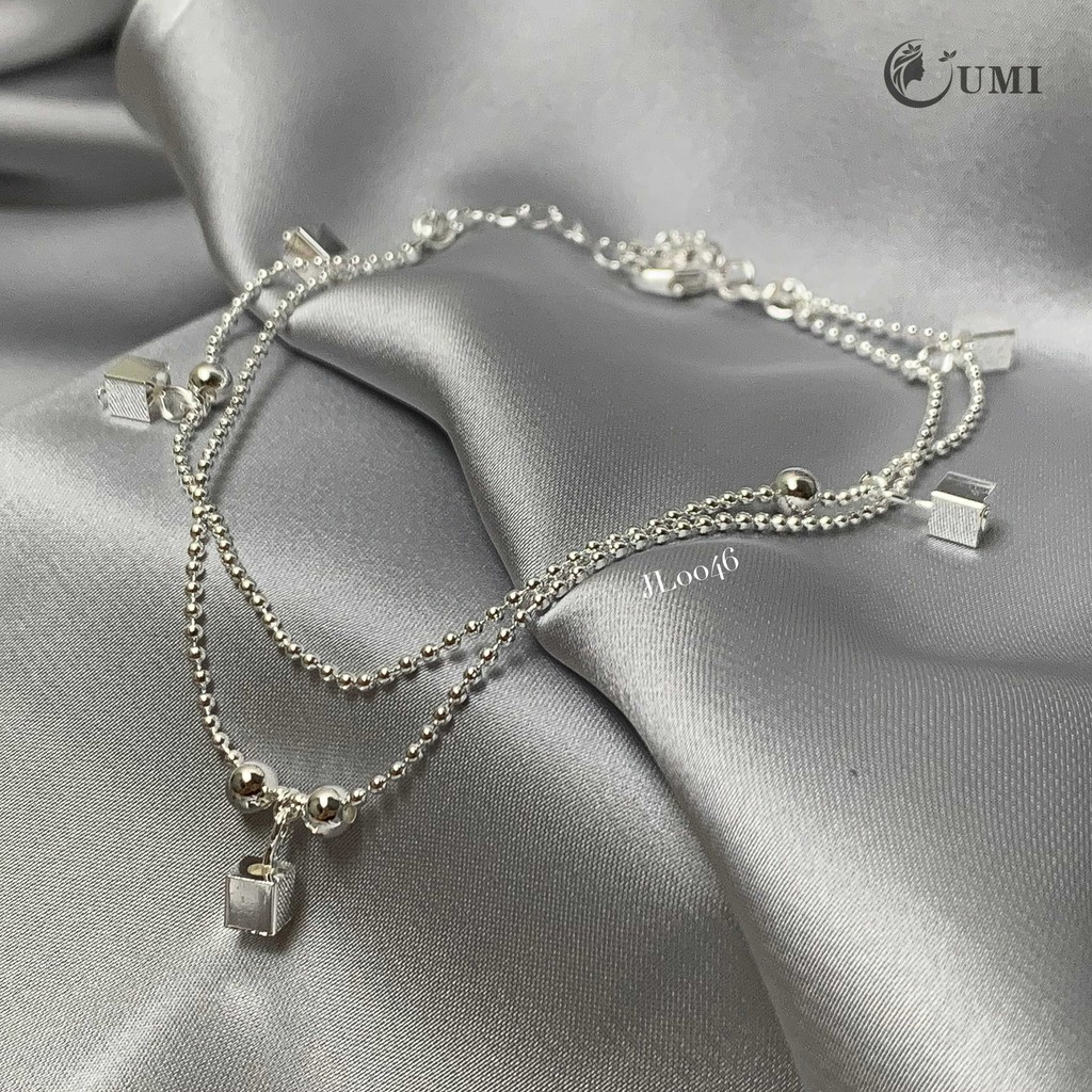 Lắc Chân Bạc 925 Thiết Kế Cách Điệu Phong Cách Hàn Quốc UMI JL046